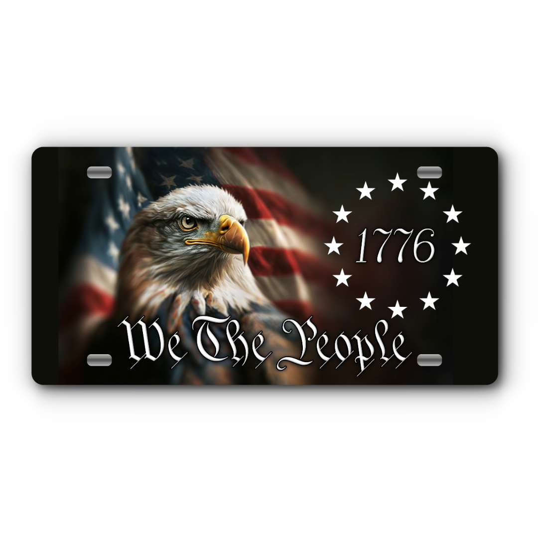 We The People Eagle Vanity Aluminum License Plate