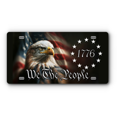 We The People Eagle Vanity Aluminum License Plate