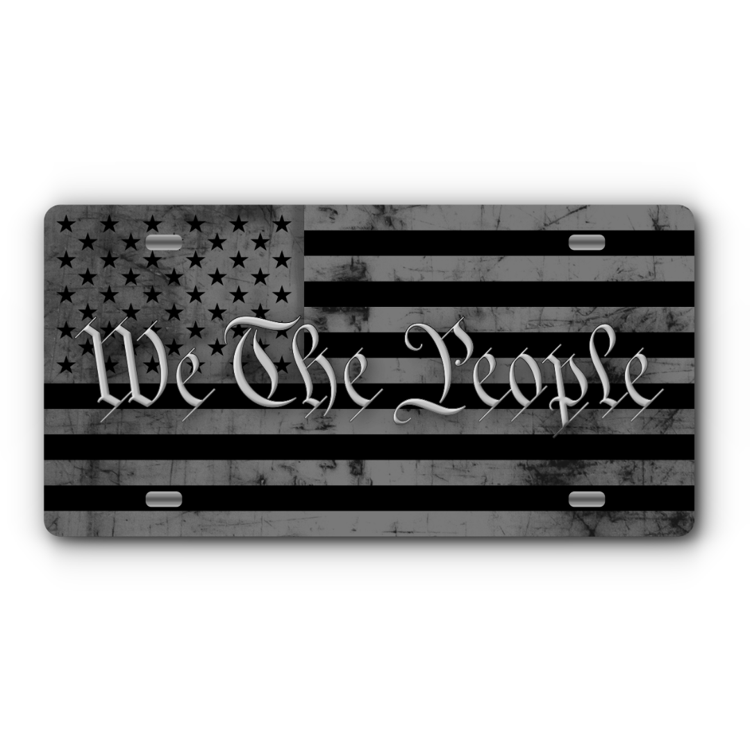 We The People Vanity Aluminum License Plate - B&G