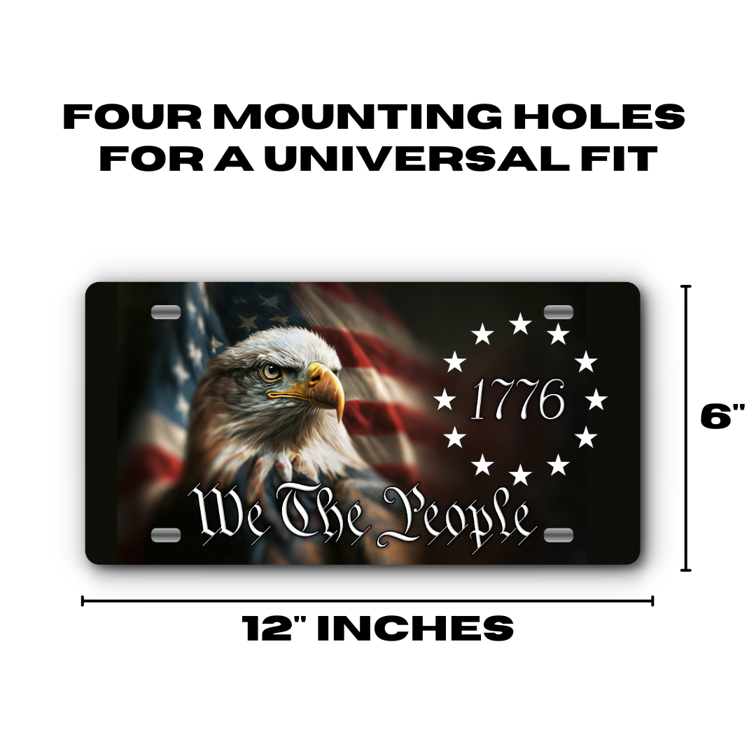 We The People Eagle Vanity Aluminum License Plate