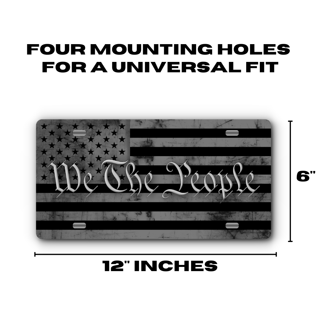 We The People Vanity Aluminum License Plate - B&G